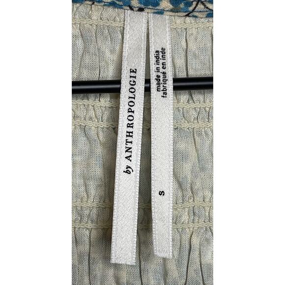 NWOT Anthropologie The Peregrine Midi Dress Blue Green Floral Prairie Boho Small - Picture 3 of 12